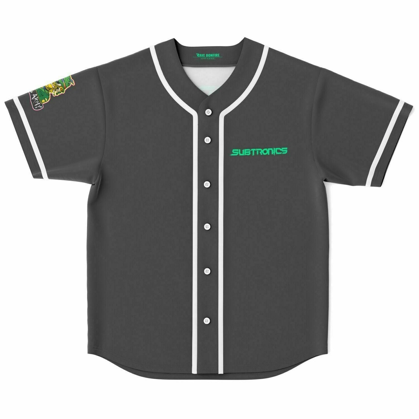 Subtronics Dark Charcoal Minimal Rave Baseball Jersey