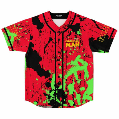 Red Chainsaw Wielding Rave Baseball Jersey