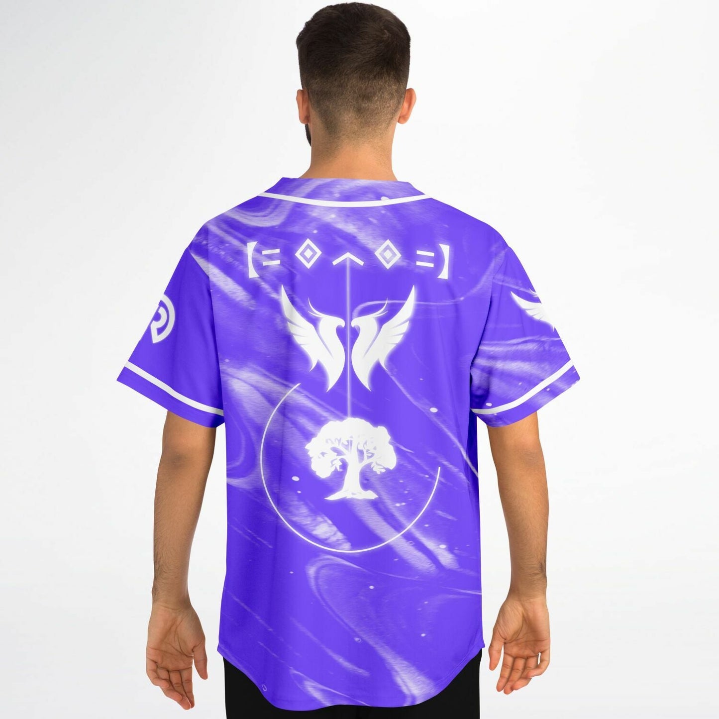 Bright Purple White Phoenix Rave Baseball Jersey