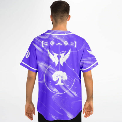 Bright Purple White Phoenix Rave Baseball Jersey