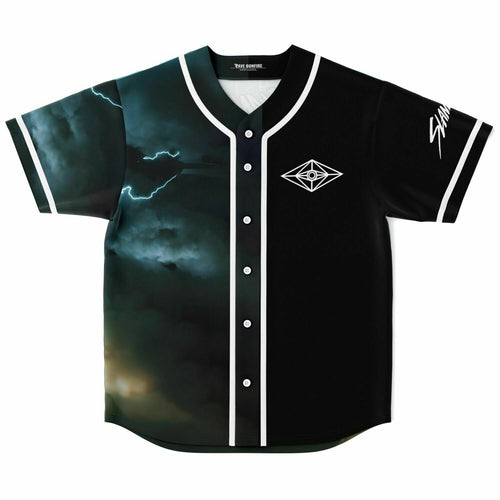 Slander Black Dark Stormy Rave Baseball Jersey