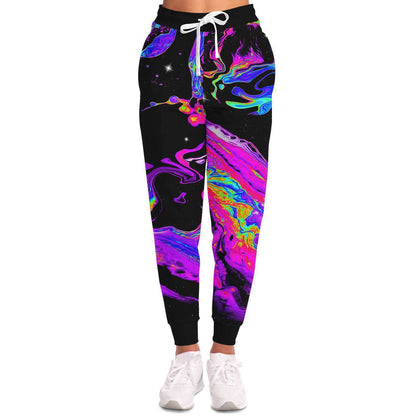 Black Psychedelic Galaxy Rave Joggers
