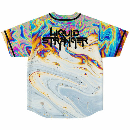 Liquid Stranger Iridescent Psychedelic Soap Rave Baseball Jersey