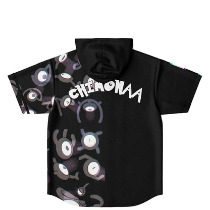Black Rave Hooded Baseball Jersey