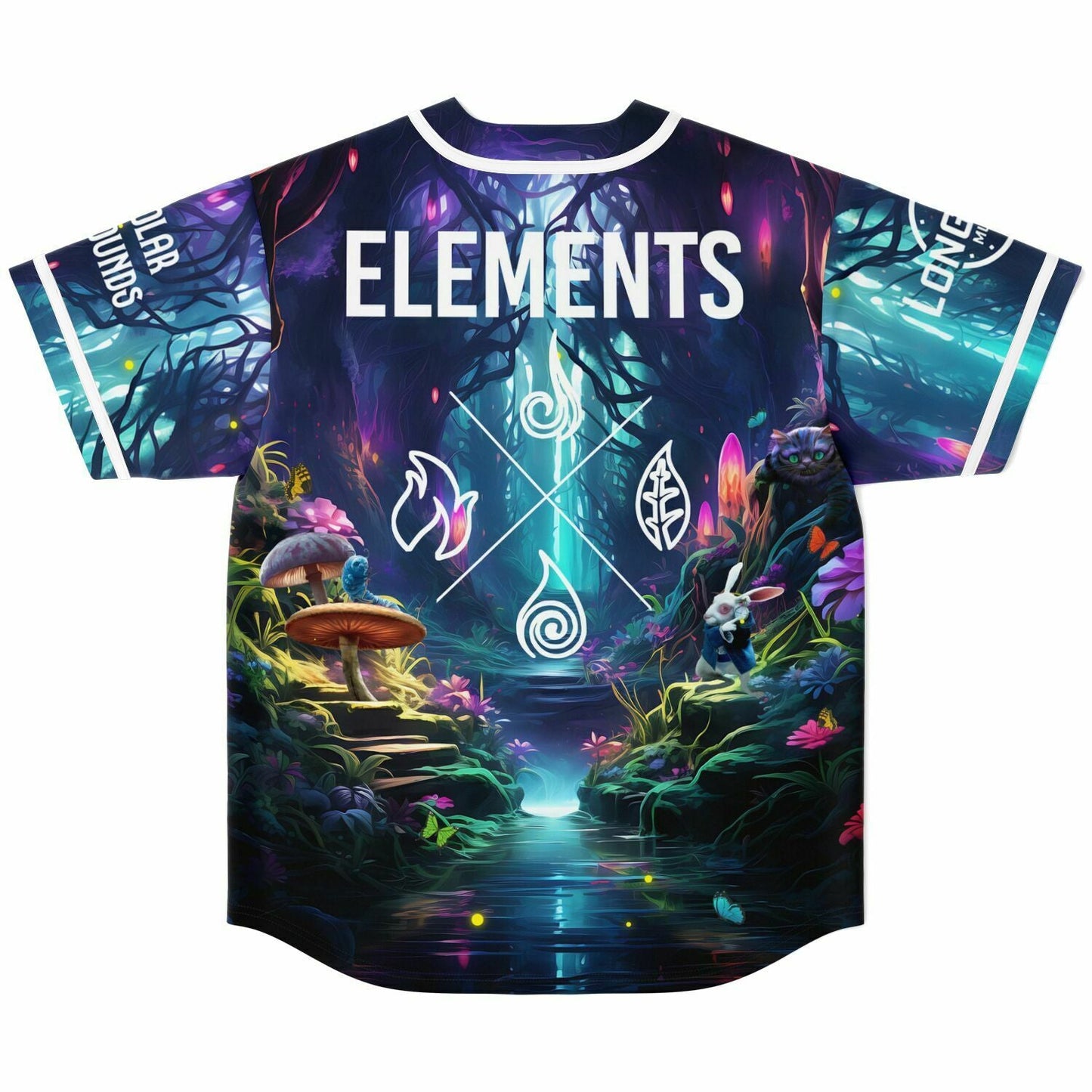 Elements Music Festival Mystical Glowing Rave Baseball Jersey