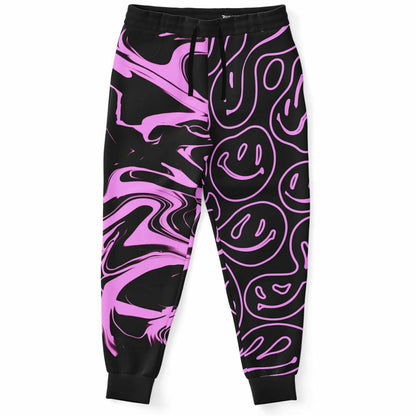 Black Split Rave Joggers