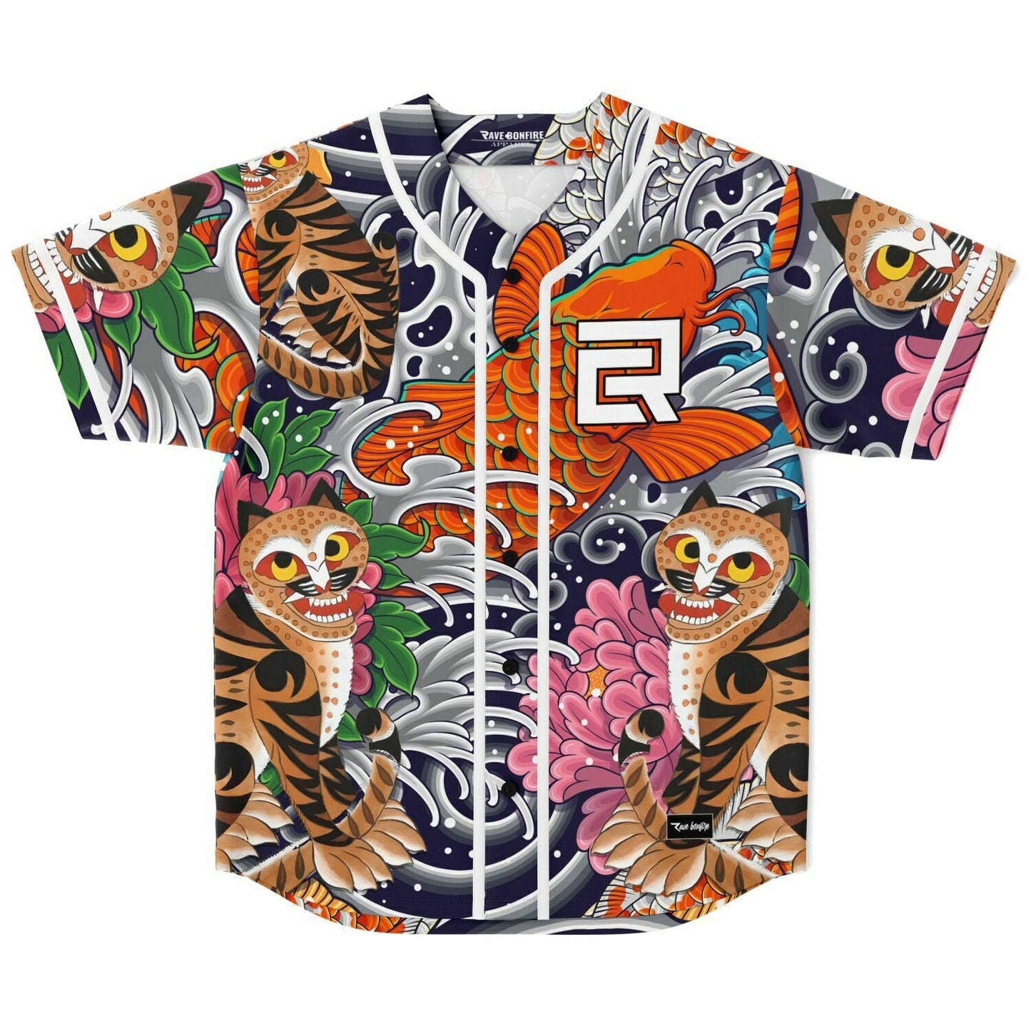 Japanese Irezumi Rave Baseball Jersey
