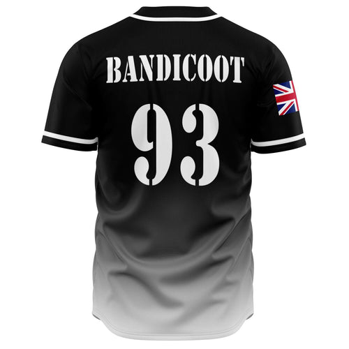 Black White Minimal Triangular Rave Baseball Jersey