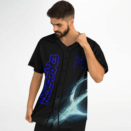 Excision Black Glowing Energy Rave Baseball Jersey