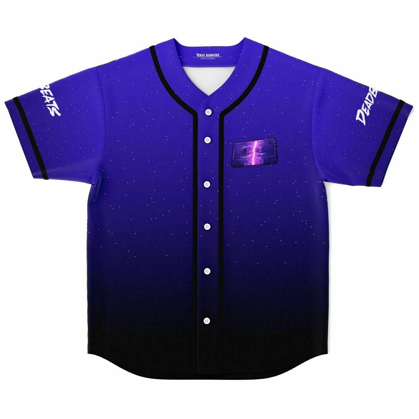 Tape B Royal Blue Cassette Struck Rave Baseball Jersey