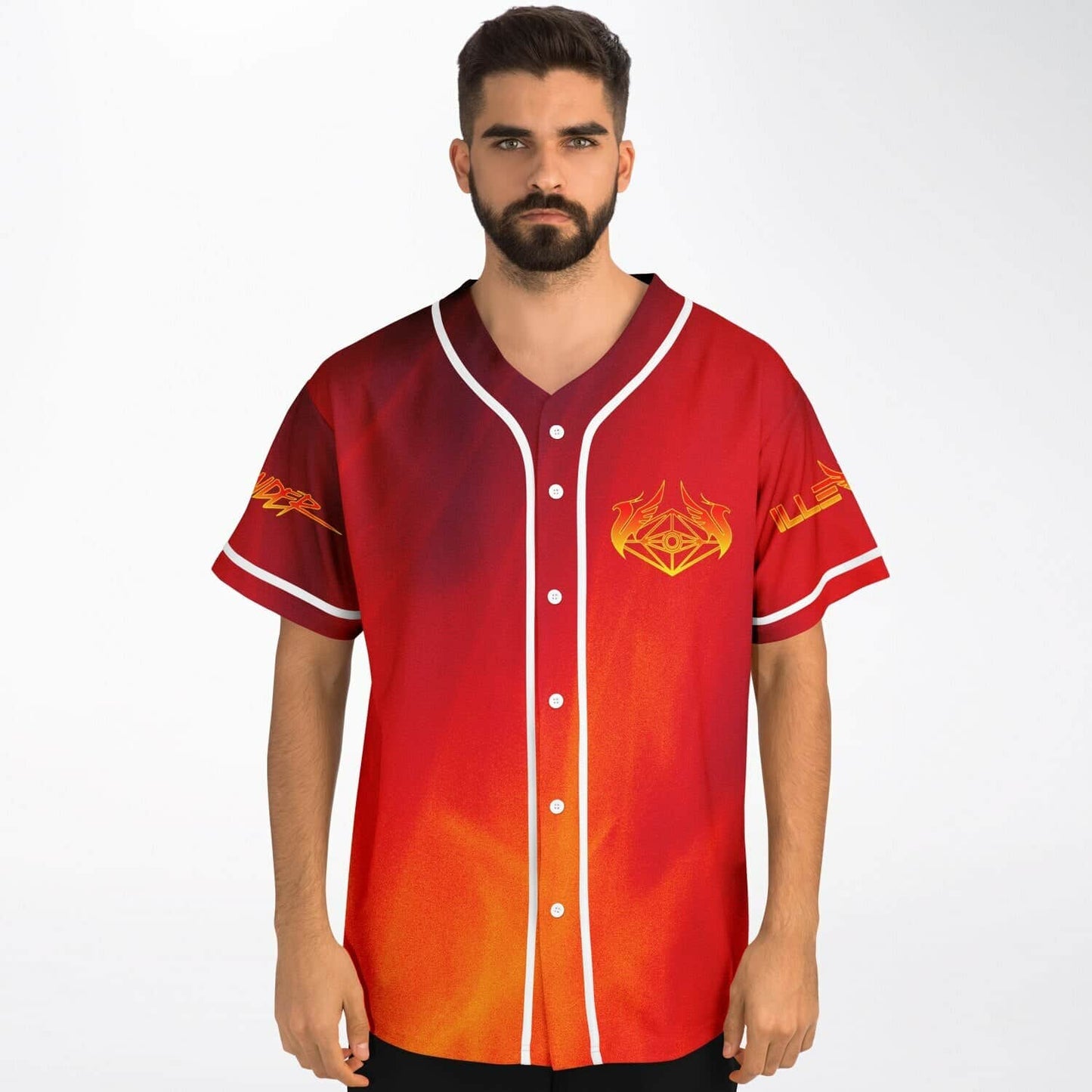Deep Red Rave Baseball Jersey