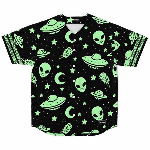 Black Aliens Rave Baseball Jersey