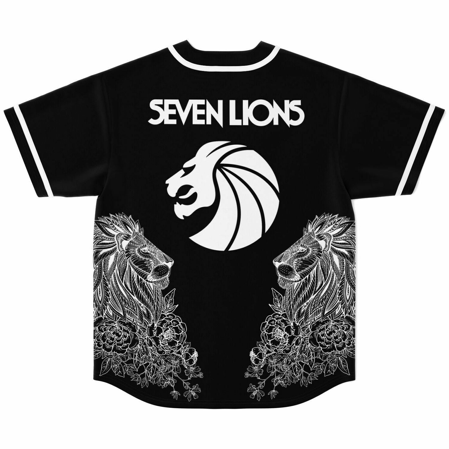 Seven Lions Black Two Mirrored Rave Baseball Jersey