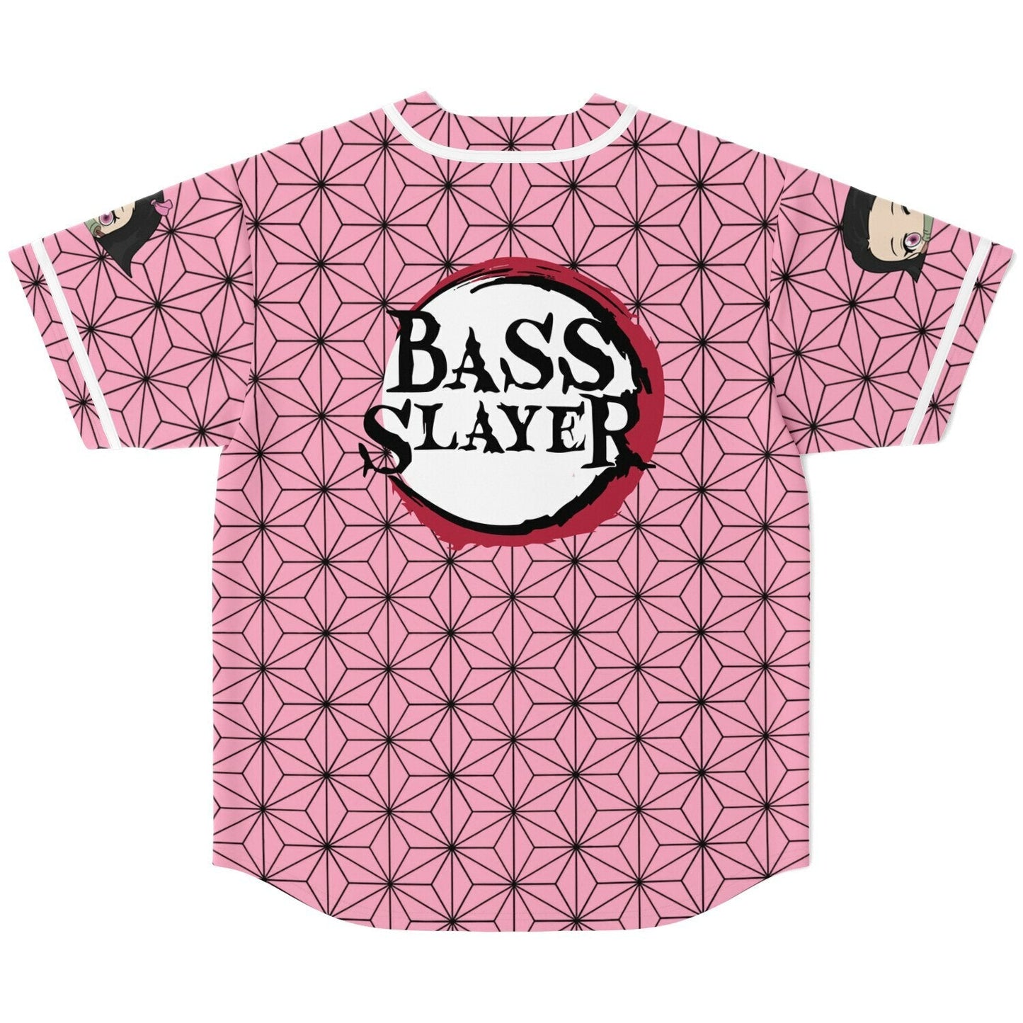 Pink Asanoha Rave Baseball Jersey