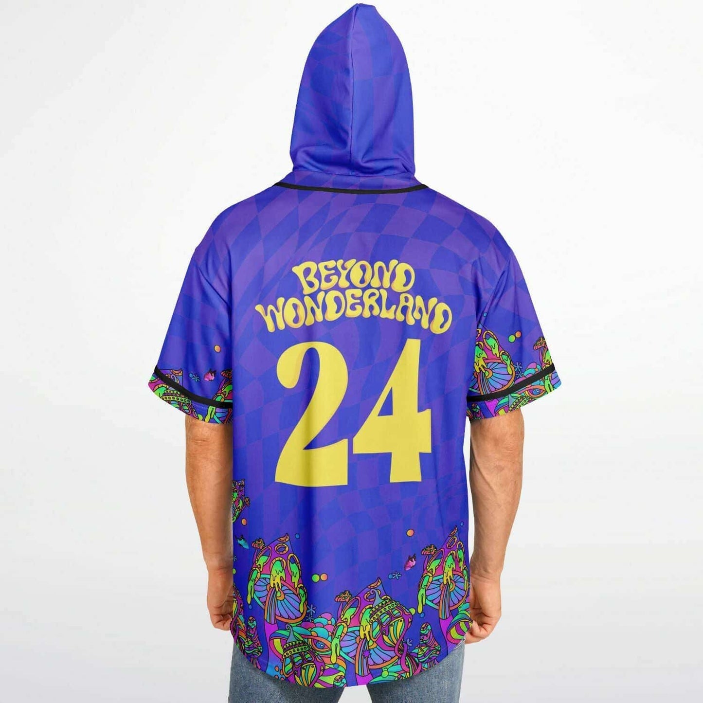 Beyond Wonderland Psychedelic Melting Rave Hooded Baseball Jersey