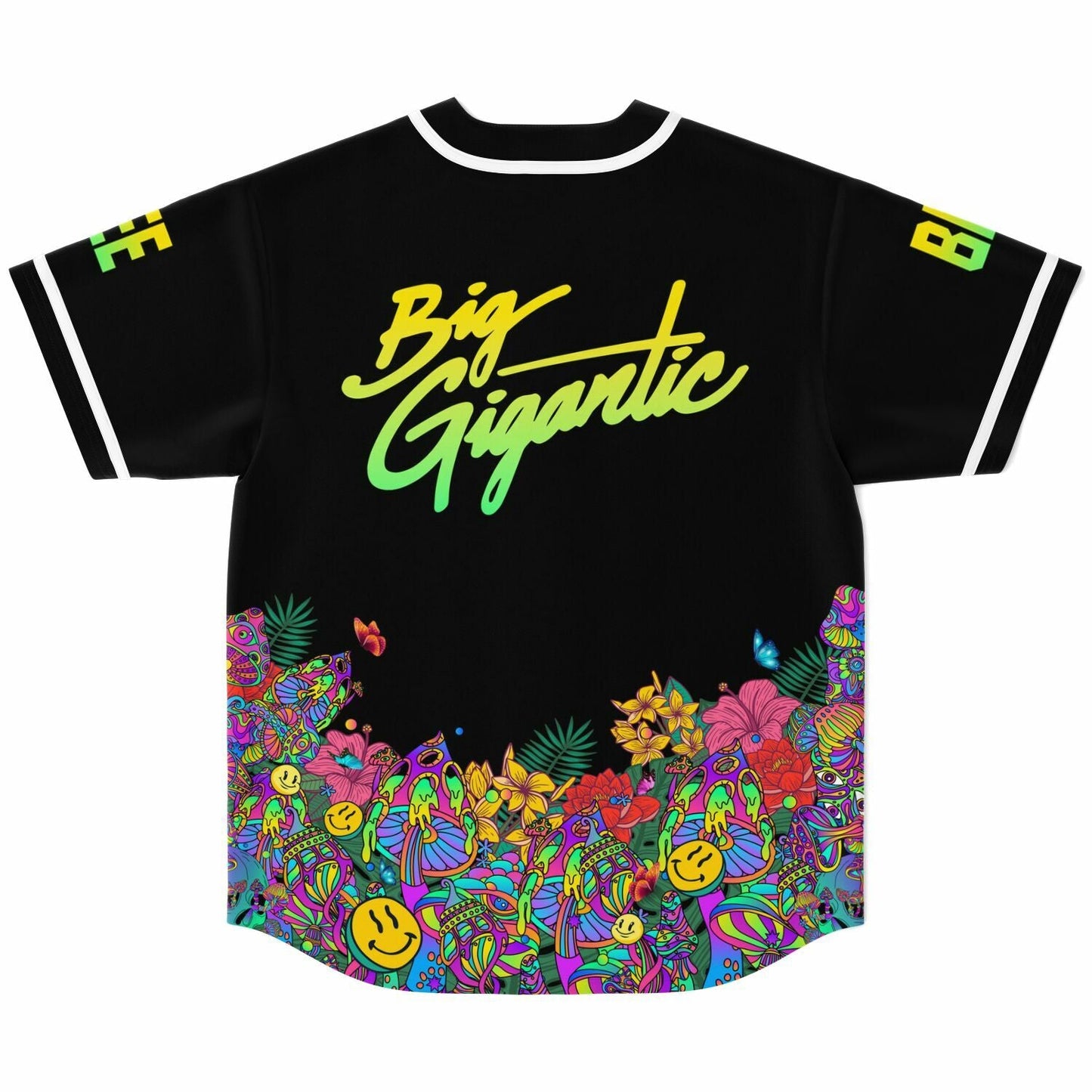 Big Gigantic Black Body Dense Psychedelic Rave Baseball Jersey