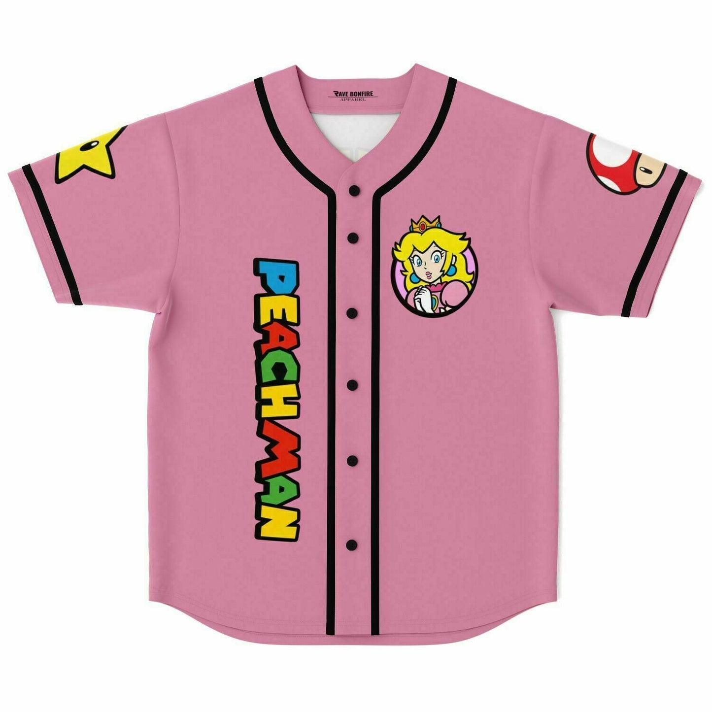 Pink Princess Peach Rave Baseball Jersey