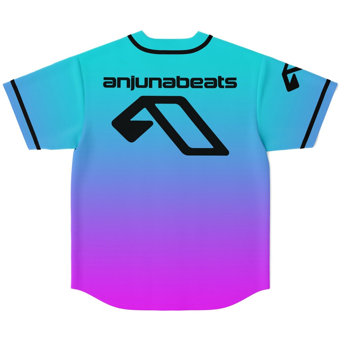 Anjunabeats Teal Purple Minimal Gradient Rave Baseball Jersey