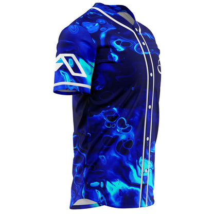Above & Beyond Royal Blue Glowing Liquid Rave Baseball Jersey
