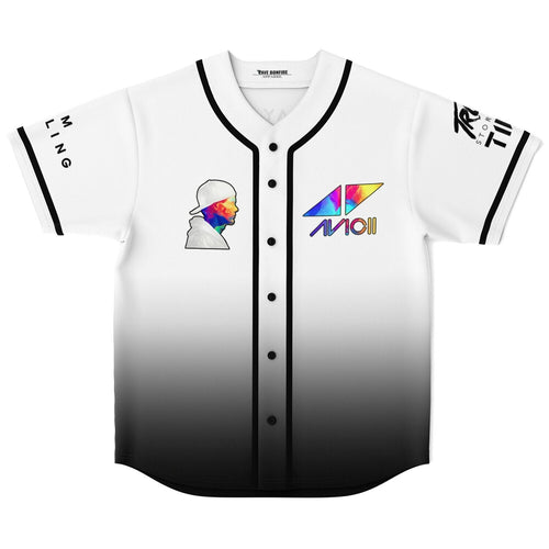 Avicii White Black Triangle Logo Rave Baseball Jersey