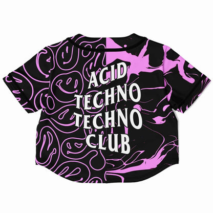 Acid Techno club Cropped Baseball Jersey