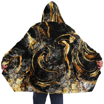 Black Gold Marbled Rave Cloak
