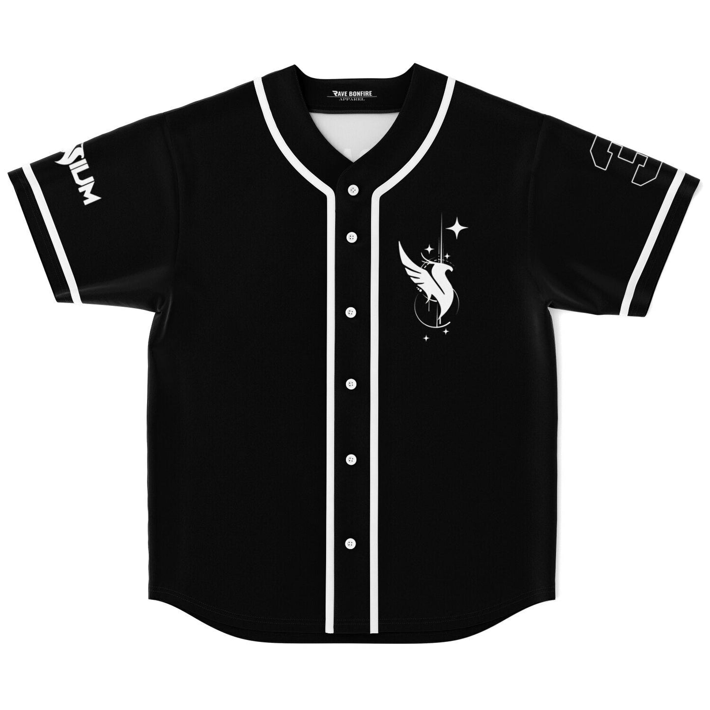 Black Dachshund Rave Baseball Jersey