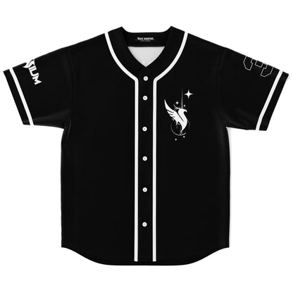 Black Dachshund Rave Baseball Jersey