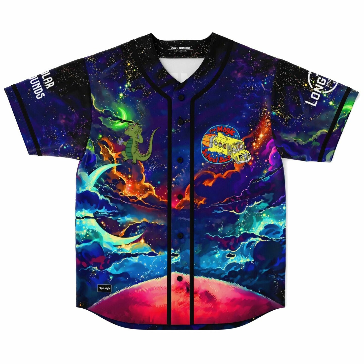 Elements Deep Blue Cosmic Scene Rave Baseball Jersey
