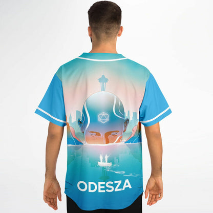 ODESZA Sky Blue Surreal Figure Rave Baseball Jersey