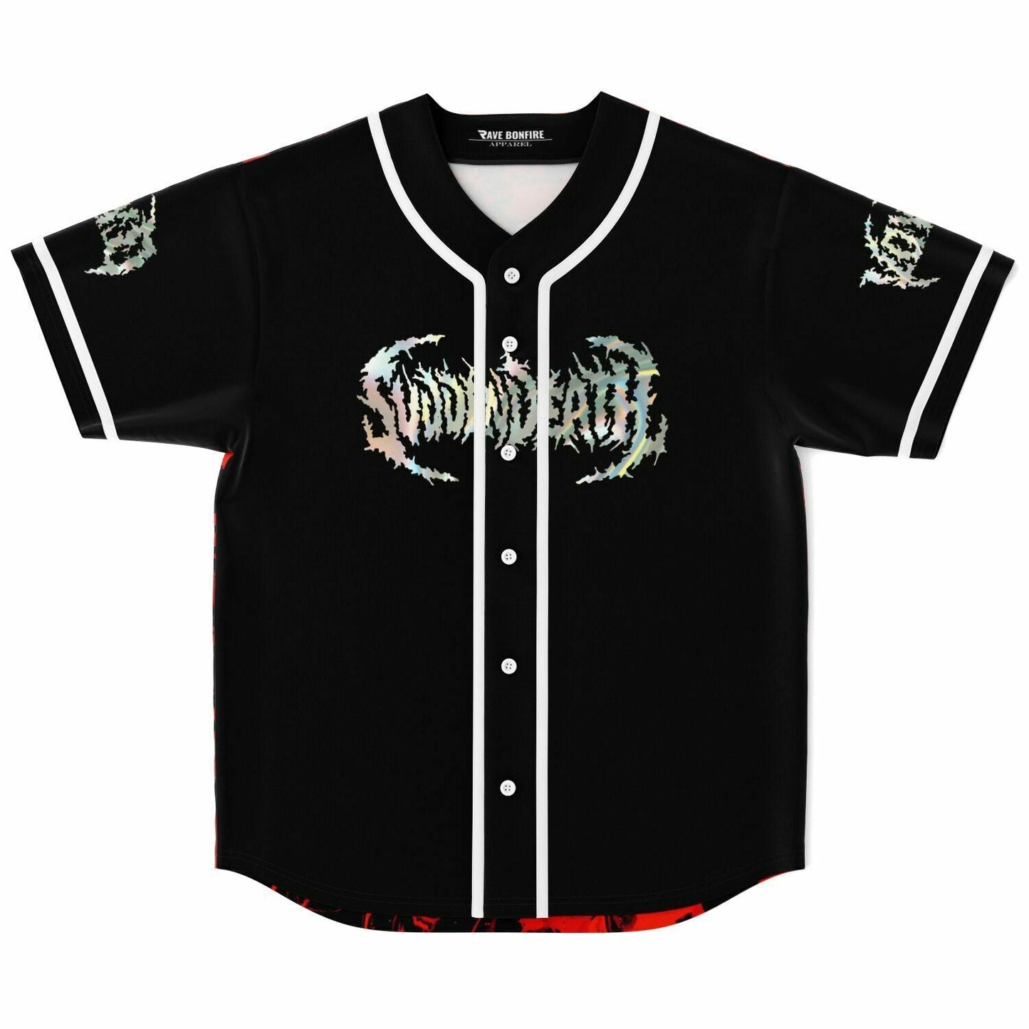 SVDDEN DEATH Black Band Rave Baseball Jersey