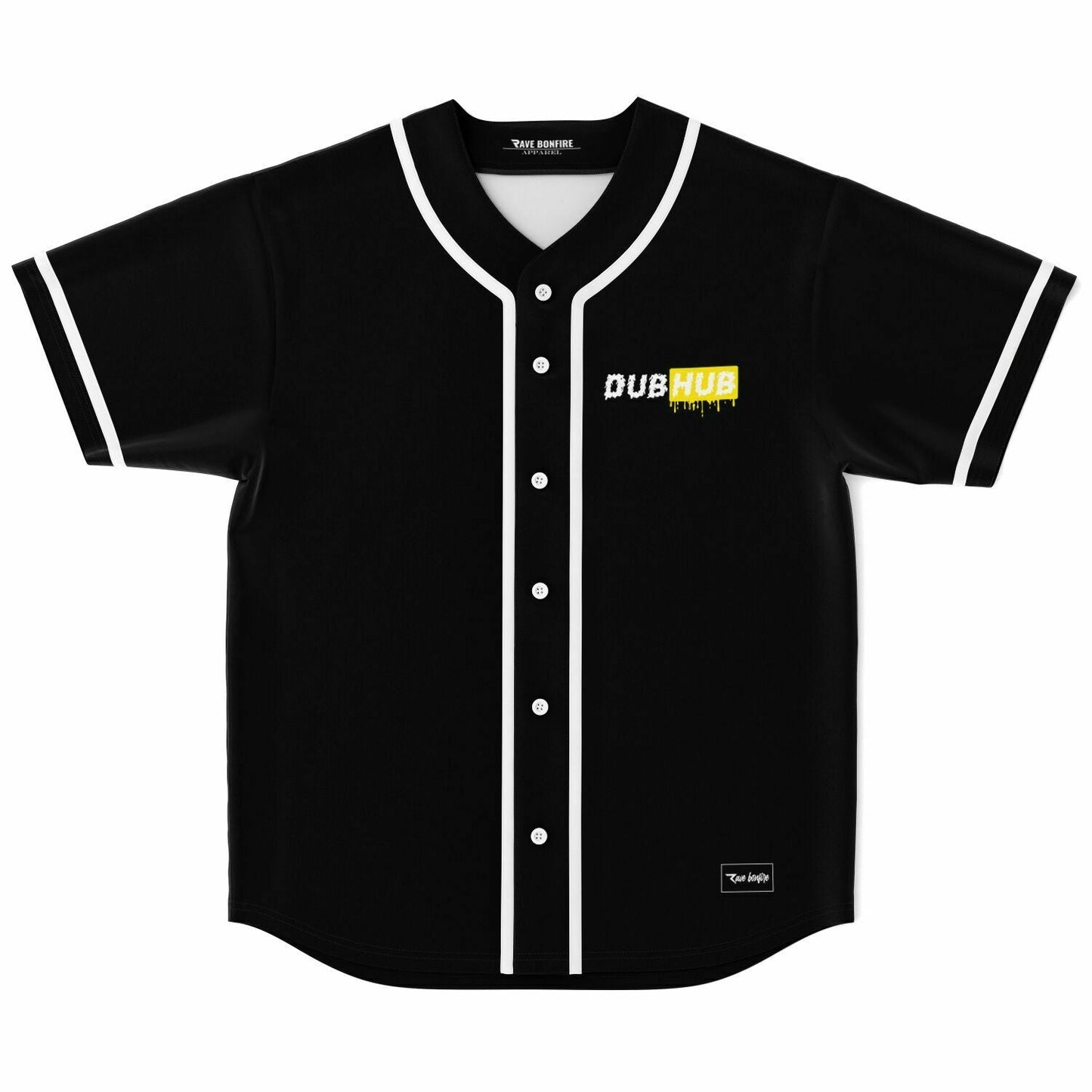 Black Dripping Box Rave Baseball Jersey