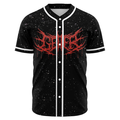 Black Red Death Rave Baseball Jersey