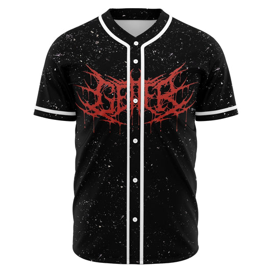 Black Red Death Rave Baseball Jersey