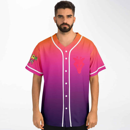 SOFI TUKKER Orange Pink Abstract Chest Rave Baseball Jersey