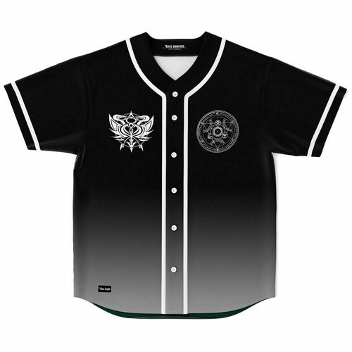 Black Grey White Alchemy Rave Baseball Jersey