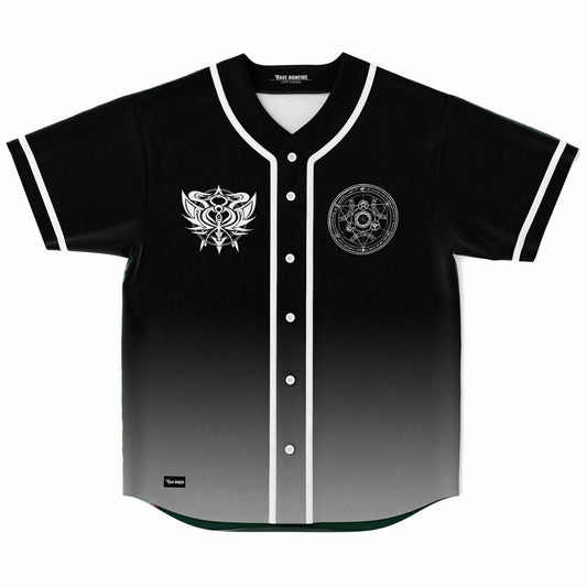 Black Grey White Alchemy Rave Baseball Jersey