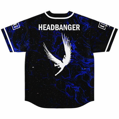 Black Cosmic Blue Rave Baseball Jersey