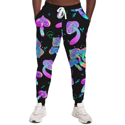 Black Psychedelic Magic Rave Joggers