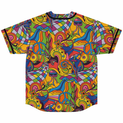 Rainbow — 60S Psychedelic Rave Baseball Jersey
