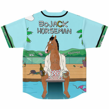 Light Blue Bojack Horseman Rave Baseball Jersey