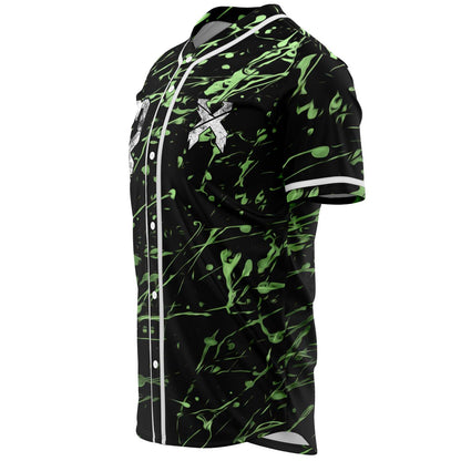 Excision Black Paint Splatter Rave Baseball Jersey