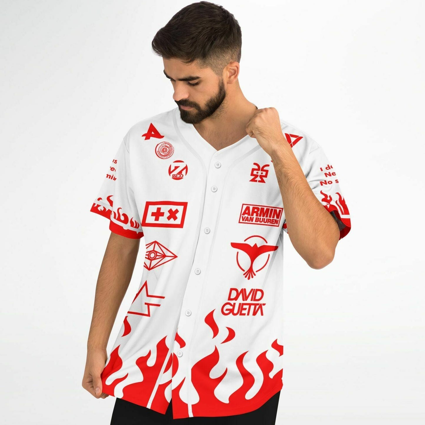 Armin van Buuren White Collage Edm Rave Baseball Jersey