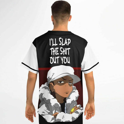 White Body Black Cartoon Rave Baseball Jersey