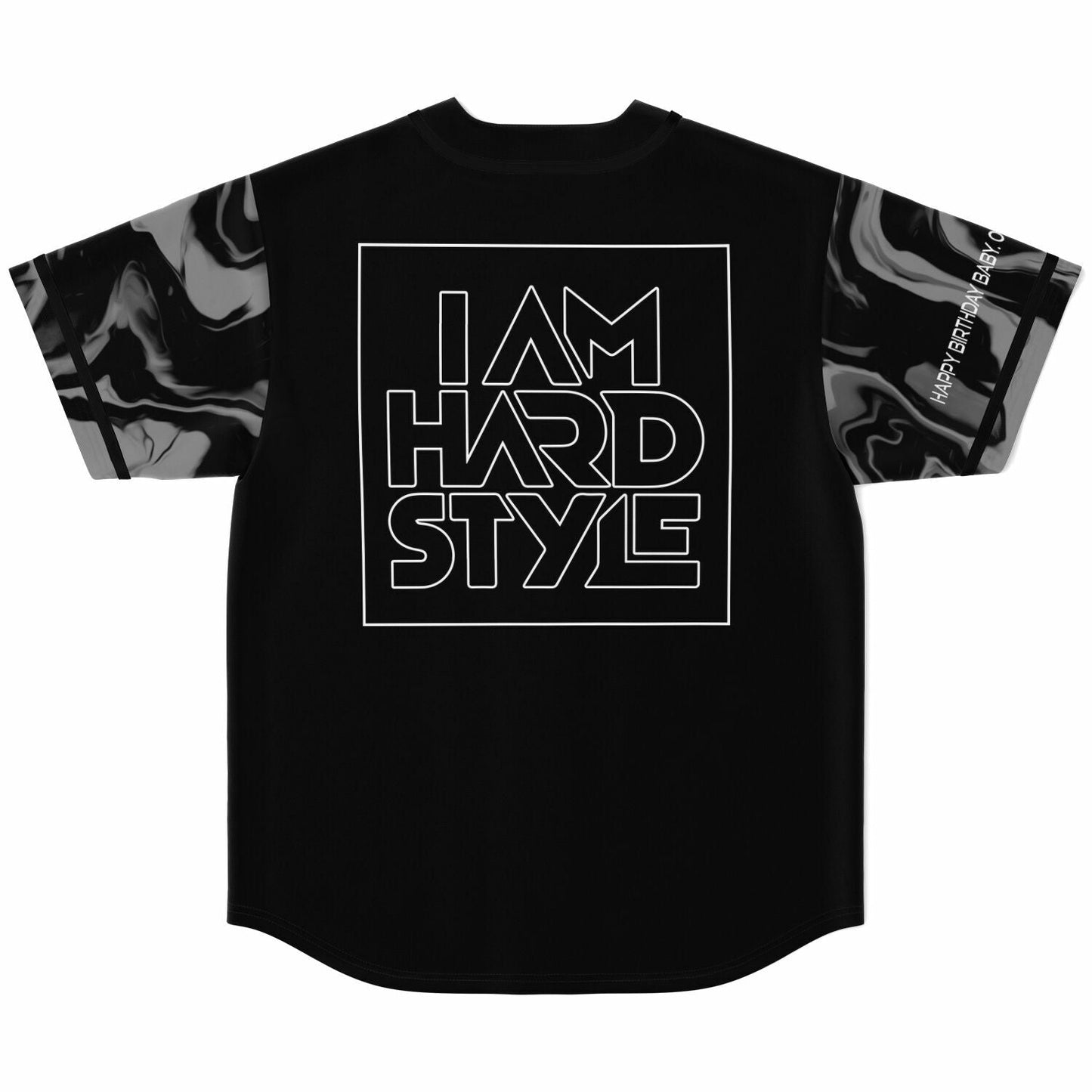 I Am Hardstyle Black Bold Vertical Rave Baseball Jersey