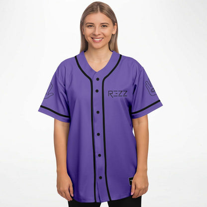 Rezz Purple Wordmark Rave Baseball Jersey