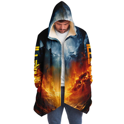 Fiery Orange Rising Phoenix Rave Cloak