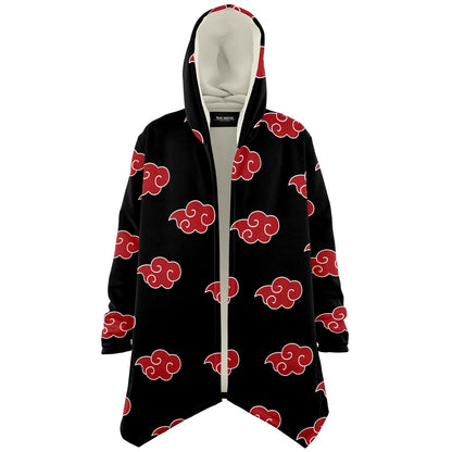 Black Repeating Red Rave Cloak