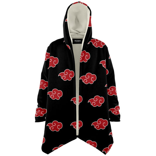 Black Repeating Red Rave Cloak