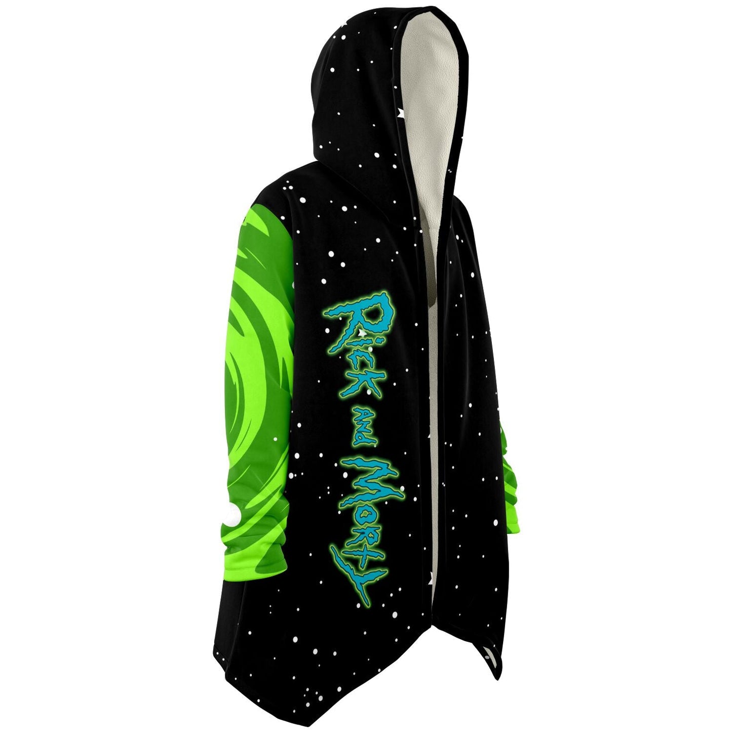 Black Green Swirling Rave Cloak